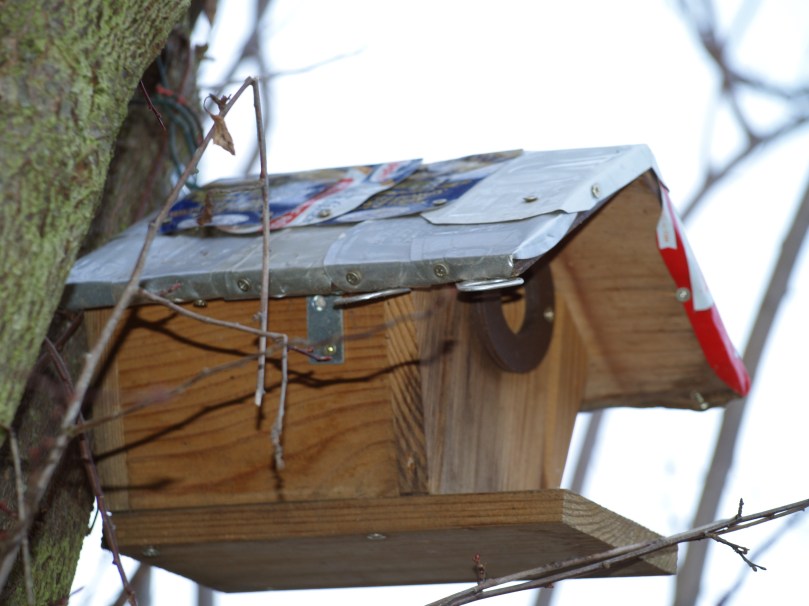 Nistkasten mit Weißblech-Dach