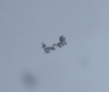 Und da ist ja auch Santa-Claus mit dem Schlitten. - Ganz ehrlich, an der Form der Flocken habe ich nichts geändert.