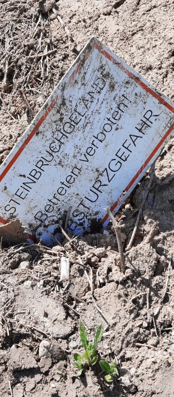 Infoschild Steinbruchgelände