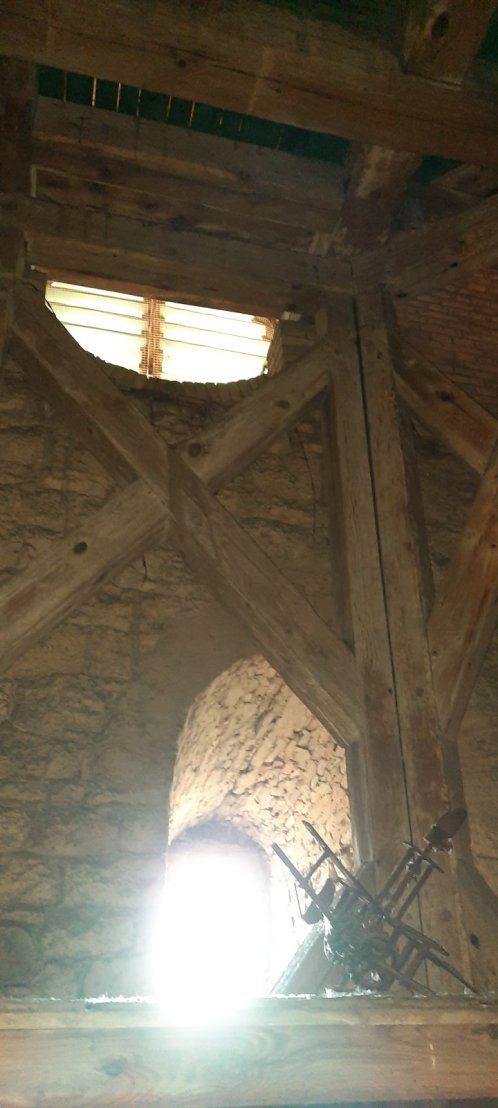 Im Turm der Katholischen Kirche Bodenheim