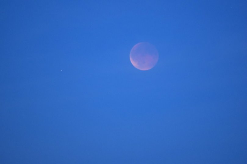 Mondfinsternis mit Blutmond